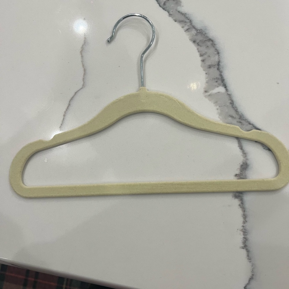 Cream Velvet Hanger